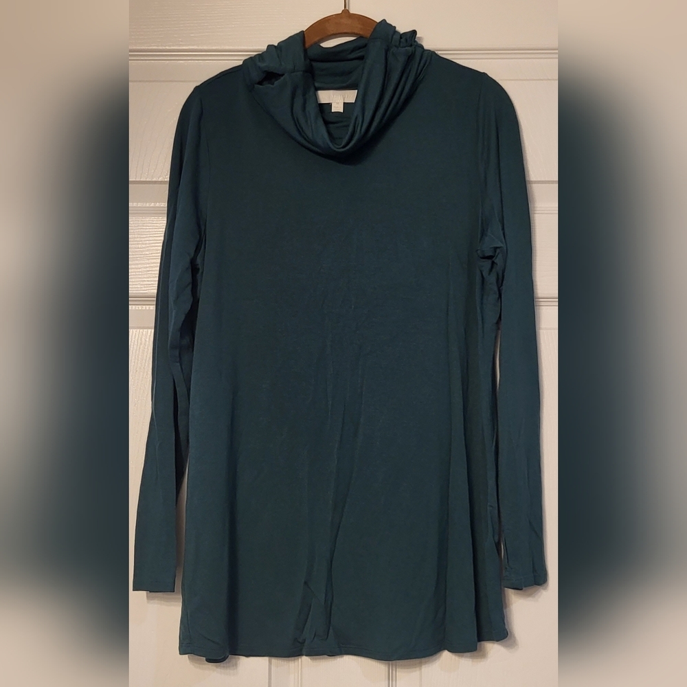 Adyson Parker Dark Green Athleisure Turtleneck Sweater Size Medium